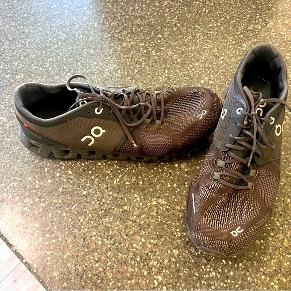 On Running On Cloud X Men's Black / Asphalt Running Athletic Walking Shoes - Picture 5 of 13